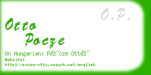 otto pocze business card